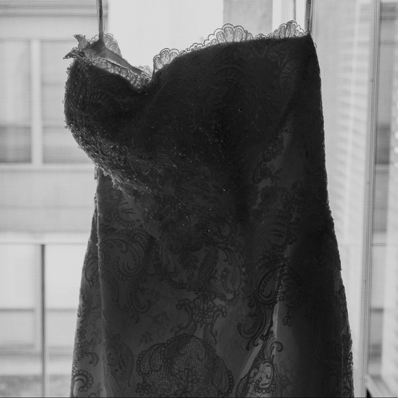 Lace Sheath Wedding Dress w/ Removable Overskirt!! - Picture 4 of 5